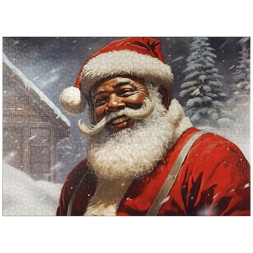 puzzleplate Jolly Santa Claus in Winter Wonderland 1000 Jigsaw Puzzle