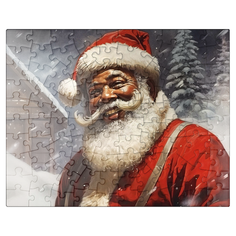 puzzleplate Jolly Santa Claus in Winter Wonderland 100 Jigsaw Puzzle