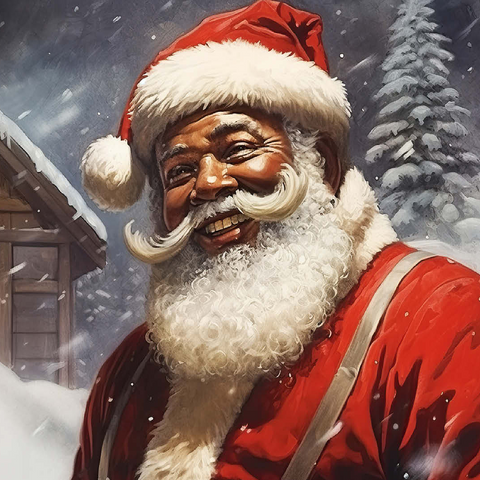 Jolly Santa Claus in Winter Wonderland 100 Jigsaw Puzzle 3D Modell