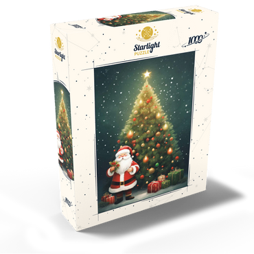Santa with Christmas Tree and Gifts 1000 Jigsaw Puzzle box view2
