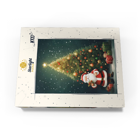 Santa with Christmas Tree and Gifts 1000 Jigsaw Puzzle box view3