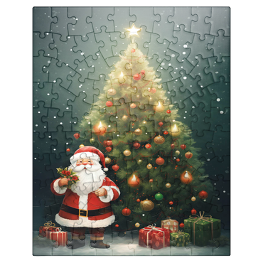 puzzleplate Santa with Christmas Tree and Gifts 100 Jigsaw Puzzle