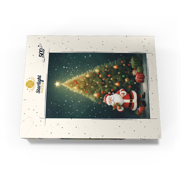 Santa with Christmas Tree and Gifts 500 Jigsaw Puzzle box view3