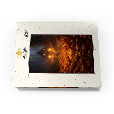 Pumpkin-Lit Path to Haunted Cabin 100 Jigsaw Puzzle box view3