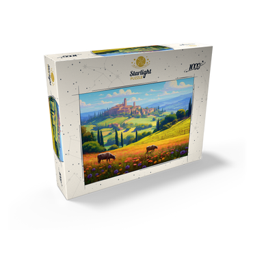 Tuscan Countryside with Wildflowers and Rolling Hills 1000 Jigsaw Puzzle box view2
