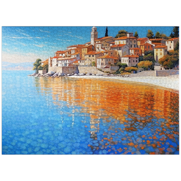 puzzleplate Mediterranean Village by Crystal-Clear Coast 1000 Jigsaw Puzzle