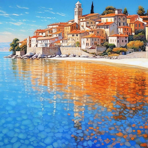 Mediterranean Village by Crystal-Clear Coast 1000 Jigsaw Puzzle 3D Modell