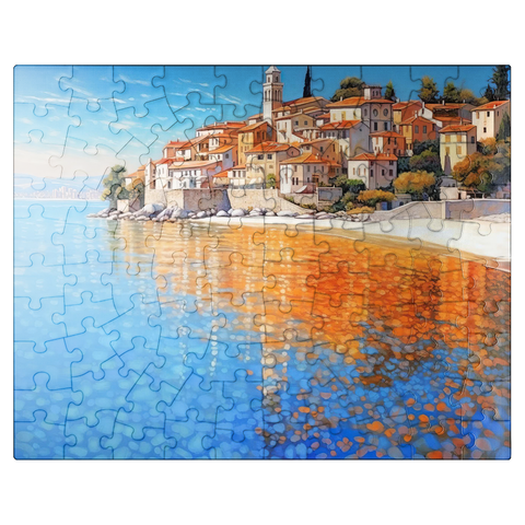 puzzleplate Mediterranean Village by Crystal-Clear Coast 100 Jigsaw Puzzle