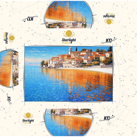 Mediterranean Village by Crystal-Clear Coast 100 Jigsaw Puzzle box 3D Modell