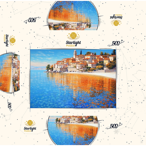 Mediterranean Village by Crystal-Clear Coast 500 Jigsaw Puzzle box 3D Modell