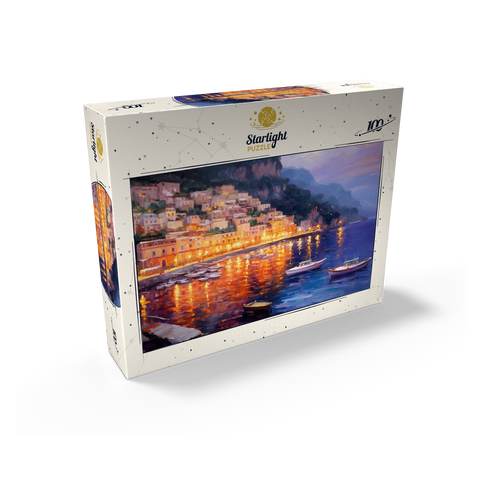 Positano at Twilight with Reflections 100 Jigsaw Puzzle box view2