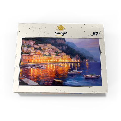 Positano at Twilight with Reflections 100 Jigsaw Puzzle box view3