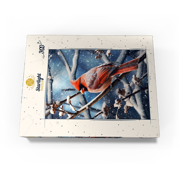Northern Cardinal in Winter Snow 300 Jigsaw Puzzle box view3