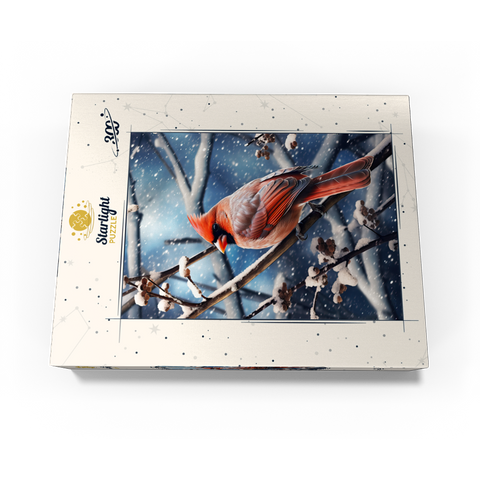 Northern Cardinal in Winter Snow 300 Jigsaw Puzzle box view3
