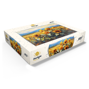 Golden Sunflowers in Summer Fields 1000 Jigsaw Puzzle box view1