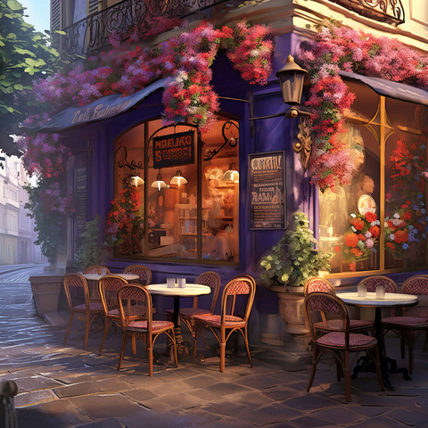 Charming Parisian Café Corner 1000 Jigsaw Puzzle 3D Modell