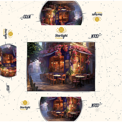 Charming Parisian Café Corner 1000 Jigsaw Puzzle box 3D Modell