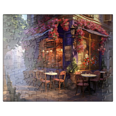 puzzleplate Charming Parisian Café Corner 100 Jigsaw Puzzle