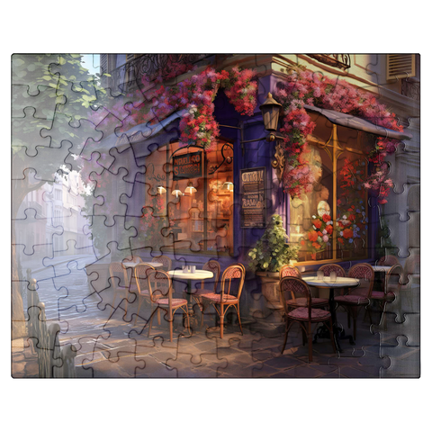 puzzleplate Charming Parisian Café Corner 100 Jigsaw Puzzle