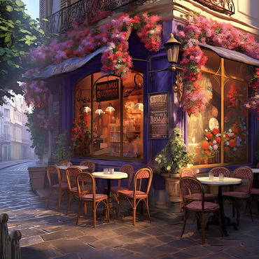 Charming Parisian Café Corner 100 Jigsaw Puzzle 3D Modell