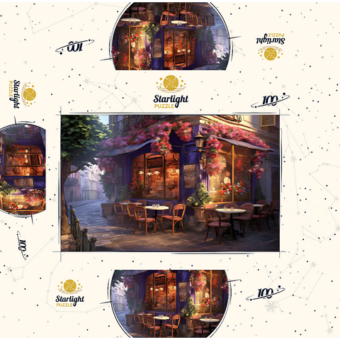 Charming Parisian Café Corner 100 Jigsaw Puzzle box 3D Modell