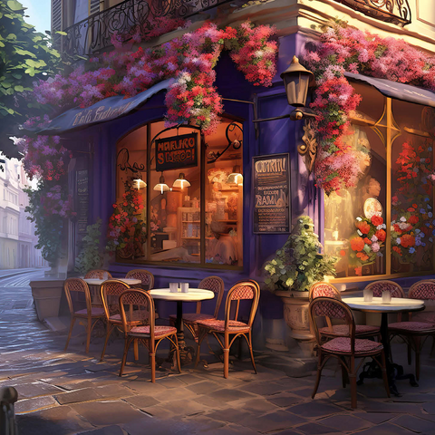 Charming Parisian Café Corner 500 Jigsaw Puzzle 3D Modell