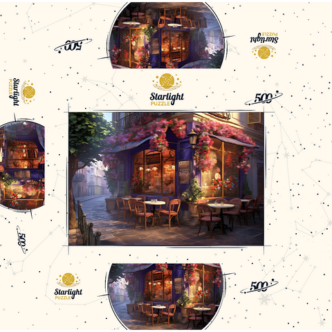 Charming Parisian Café Corner 500 Jigsaw Puzzle box 3D Modell