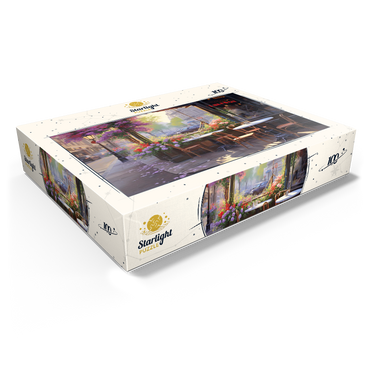 Parisian Sidewalk Café in Bloom 100 Jigsaw Puzzle box view1
