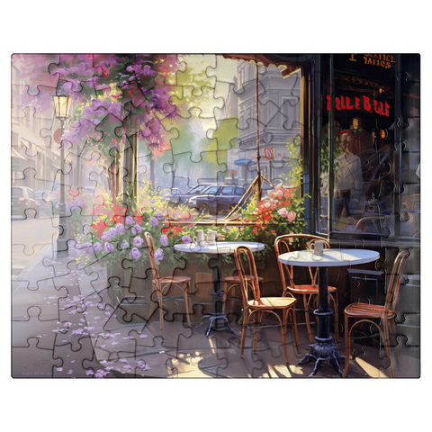puzzleplate Parisian Sidewalk Café in Bloom 100 Jigsaw Puzzle