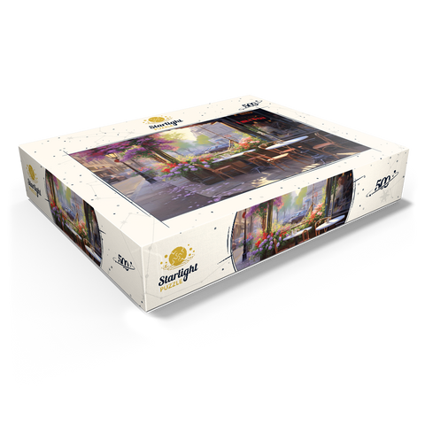 Parisian Sidewalk Café in Bloom 500 Jigsaw Puzzle box view1