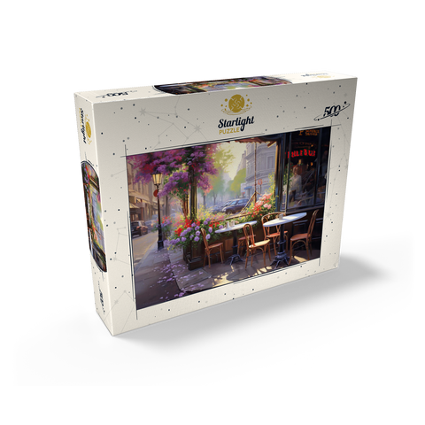 Parisian Sidewalk Café in Bloom 500 Jigsaw Puzzle box view2
