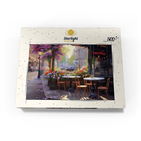 Parisian Sidewalk Café in Bloom 500 Jigsaw Puzzle box view3