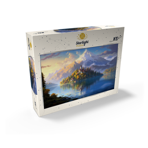 Lake Bled Island and Alpine Peaks 100 Jigsaw Puzzle box view2
