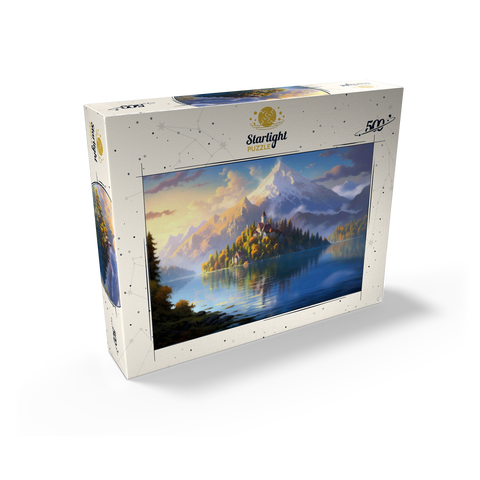 Lake Bled Island and Alpine Peaks 500 Jigsaw Puzzle box view2
