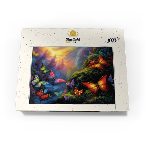 Colorful Butterflies in Enchanted Forest 1000 Jigsaw Puzzle box view3