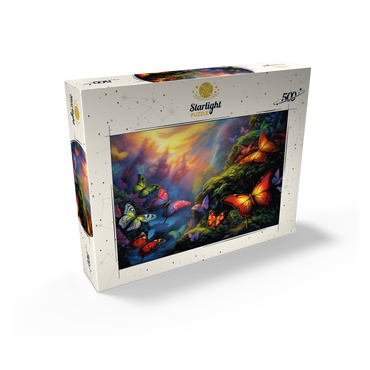 Colorful Butterflies in Enchanted Forest 500 Jigsaw Puzzle box view2