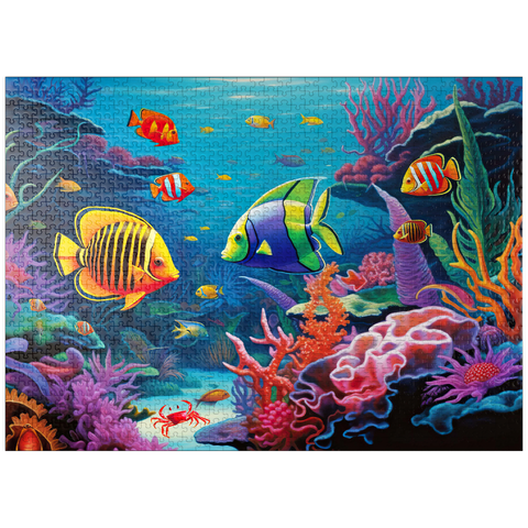 puzzleplate Vibrant Tropical Coral Reef Scene 1000 Jigsaw Puzzle