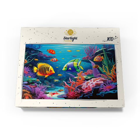Vibrant Tropical Coral Reef Scene 100 Jigsaw Puzzle box view3