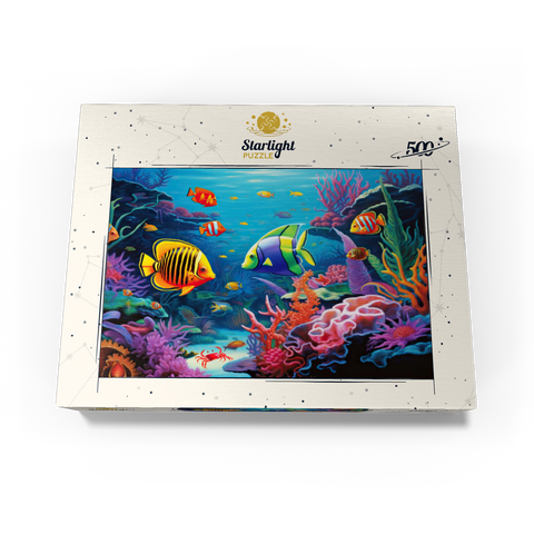 Vibrant Tropical Coral Reef Scene 500 Jigsaw Puzzle box view3