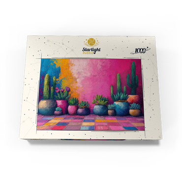 Colorful Cactus and Succulent Display 1000 Jigsaw Puzzle box view3
