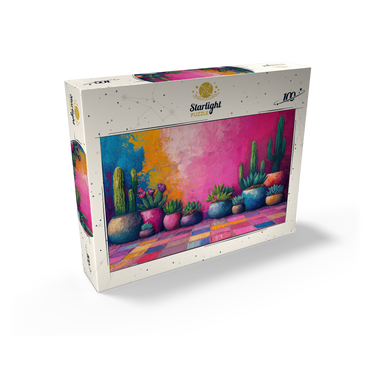 Colorful Cactus and Succulent Display 100 Jigsaw Puzzle box view2