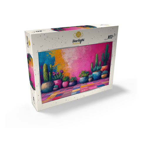 Colorful Cactus and Succulent Display 100 Jigsaw Puzzle box view2