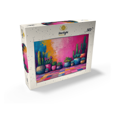 Colorful Cactus and Succulent Display 500 Jigsaw Puzzle box view2