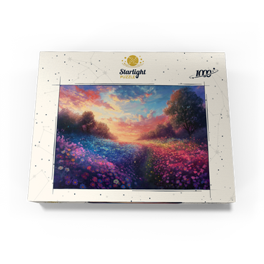 Sunset Over Vibrant Flower Fields 1000 Jigsaw Puzzle box view3