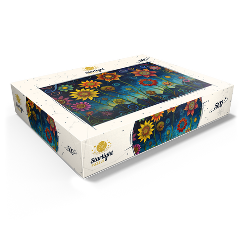 Whimsical Nighttime Flower Garden 500 Jigsaw Puzzle box view1
