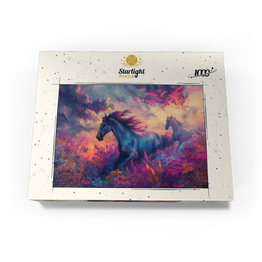 Majestic Horses in Vibrant Fantasy Landscape 1000 Jigsaw Puzzle box view3