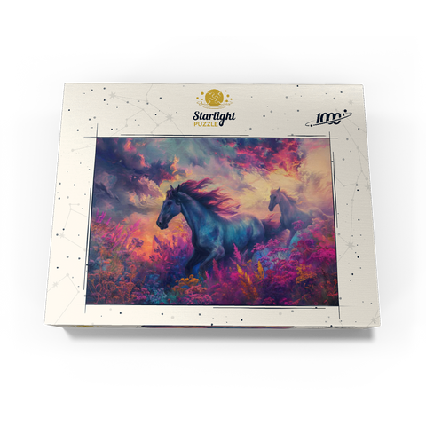 Majestic Horses in Vibrant Fantasy Landscape 1000 Jigsaw Puzzle box view3