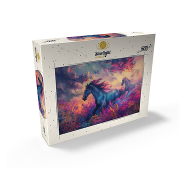 Majestic Horses in Vibrant Fantasy Landscape 500 Jigsaw Puzzle box view2