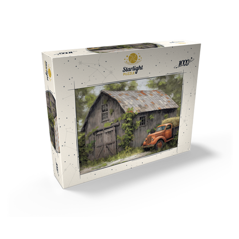 Rustic Barn and Vintage Hay Truck 1000 Jigsaw Puzzle box view2