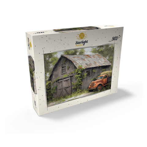 Rustic Barn and Vintage Hay Truck 500 Jigsaw Puzzle box view2
